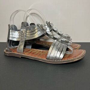 Womens SAM EDELMAN Galina Jewel Accented Gladiator Sandals / Size 6.5